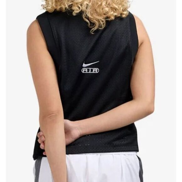 Nike FN2256-010 Women's Sz XS Black/White NSW Air Mesh Tank Top - Picture 9 of 9